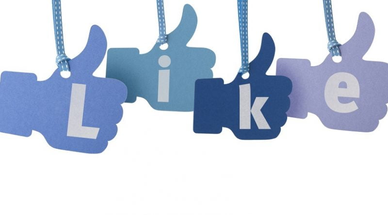 Facebook like hang tag
