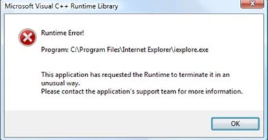 runtime error