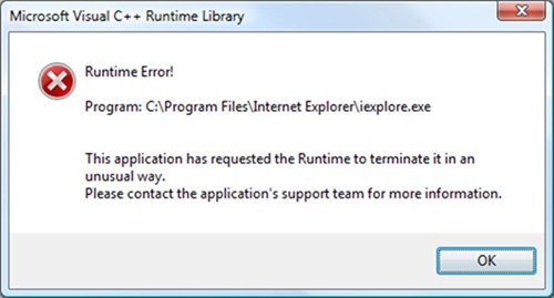 runtime error