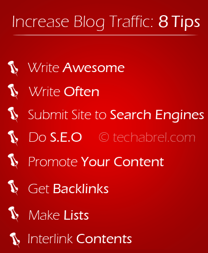 tips to increase blog traffic infogram